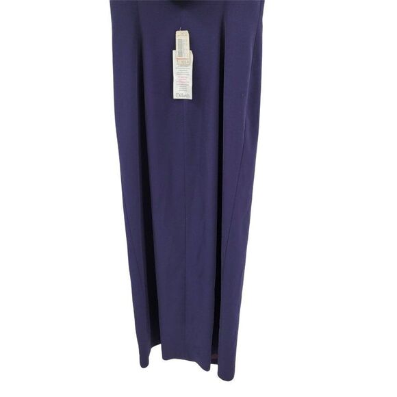 Tahari Formal Peekaboo Tease Cutout Draped Back High Side‎ Slit Gown Sz 12 - Picture 6 of 11